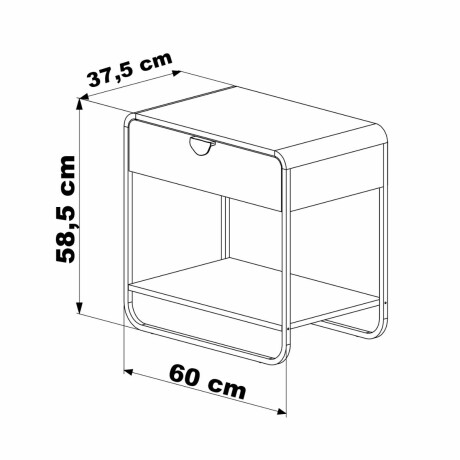 Mesa de Luz Luna - 1 Cajón Natural