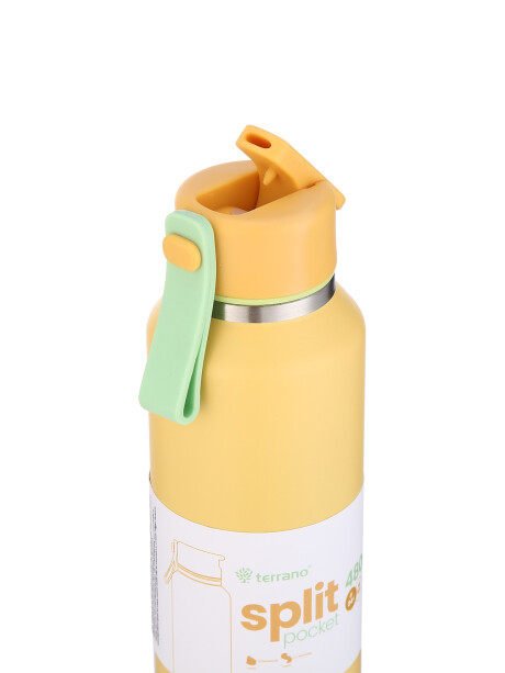 BOTELLA TERMICA SPLIT POCKET 480ML. Mostaza