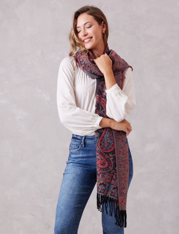 Bufandon Arabescos NEGRO/MULTI