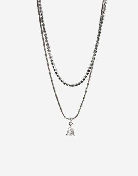 Collares Cortos Strass Collares Cortos, Strass Basics - Plateado Rodio