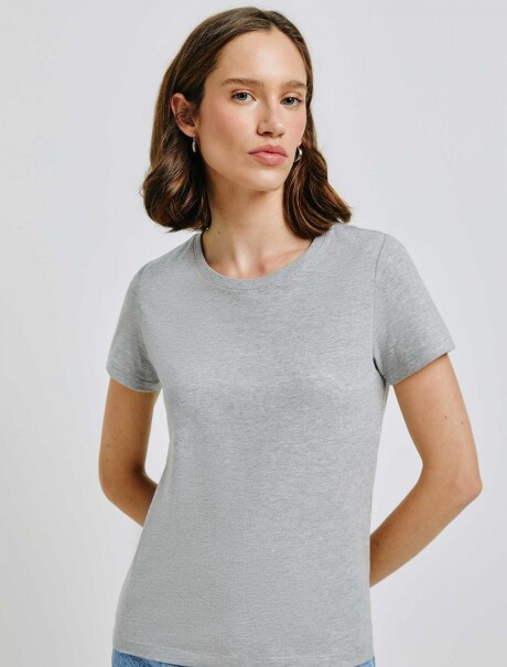 CAMISETA BÁSICA MANGA CORTA GRIS