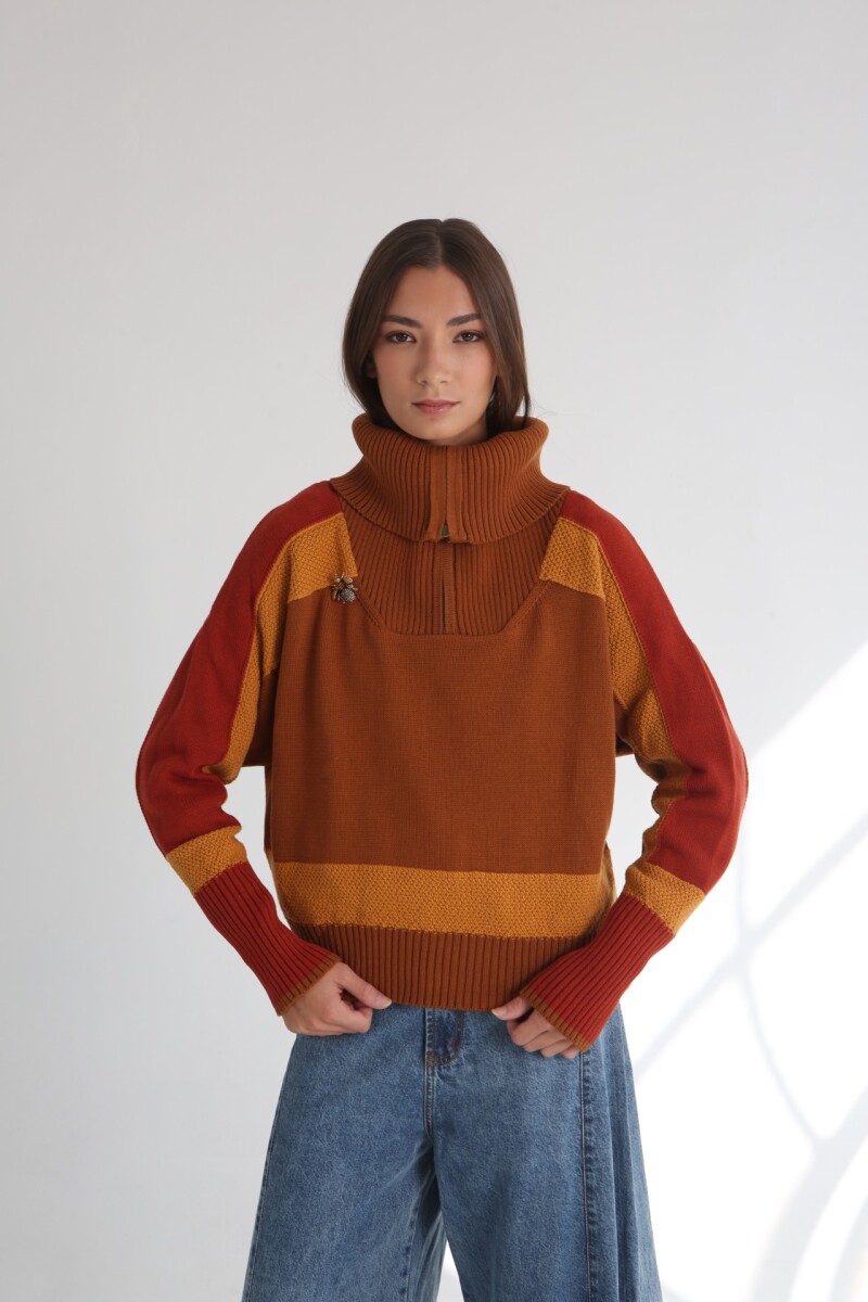 Buzo Zip Terracota