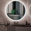 Espejo Redondo Táctil Para Baño 70cm Luz Led Y Desempañador Blanco Espejo Redondo Táctil Para Baño 70cm Luz Led Y Desempañador Blanco