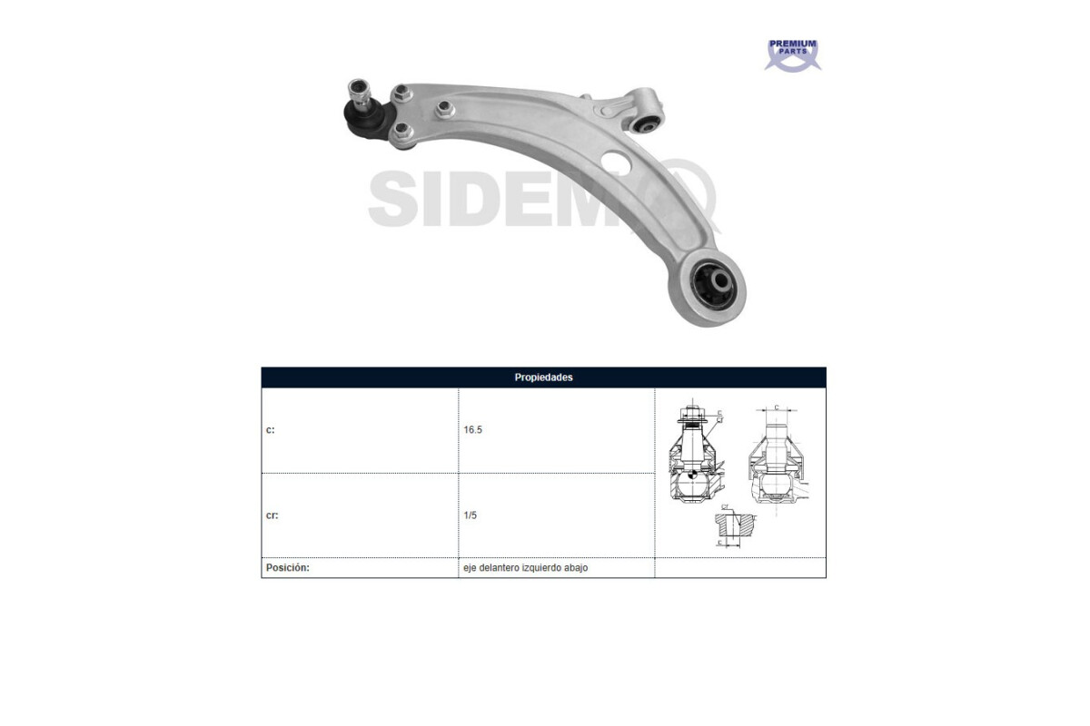 Parilla De Suspension Delantera Peug 308 14-25 Izq Parilla De Suspension Delantera Peug 308 14-25 Izq