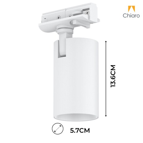 Spot de riel tracklight led 8w 2700K 2 vías 30° BLANCO Spot de riel tracklight led 8w 2700K 2 vías 30° BLANCO
