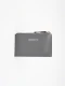 MONEDERO TARJETERO FLAT GRIS