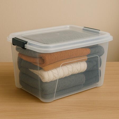 CAJA ORGANIZADORA RISCHIOTO 20LTS TRANSPARENTE Sin color