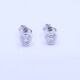 Caravanas oro 18k blanco con brillantes. Caravanas oro 18k blanco con brillantes.