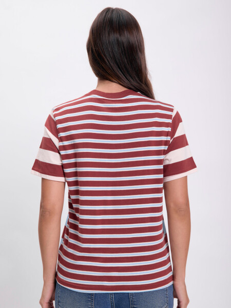 Remera estampa Rayas Marrón