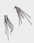 Aros Colgantes Largos Con strass Aros Colgantes Largos Con Strass - Plateado Hematite