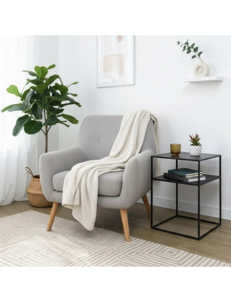 MESA AUX 2 NIVELES 37.5X37.5X50.5CM METAL NEGRO MESA AUX 2 NIVELES 37.5X37.5X50.5CM METAL NEGRO