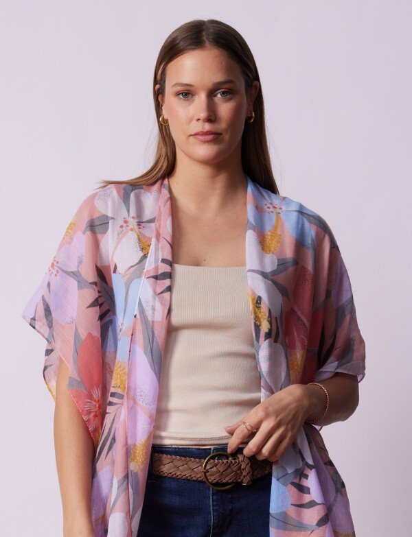 Kimono Flores ROSA/MULTI