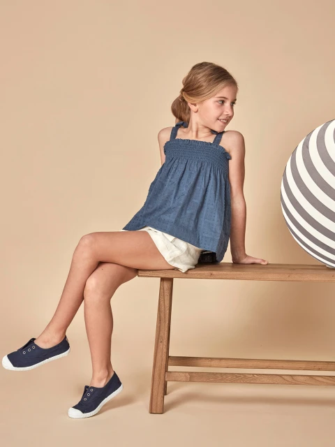 Blusa Azul De Plumeti Azul