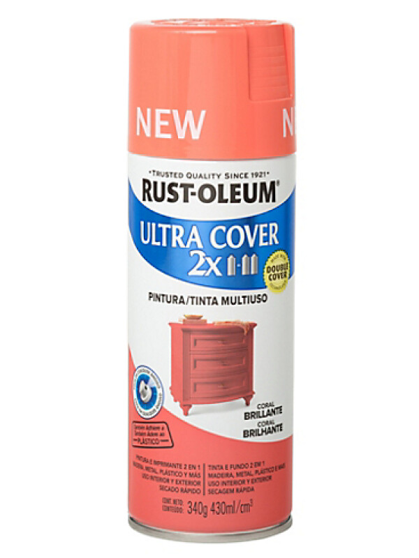AEROSOL ULTRA COVER 2X CORAL BRILLANTE- 340 GRS. N/A