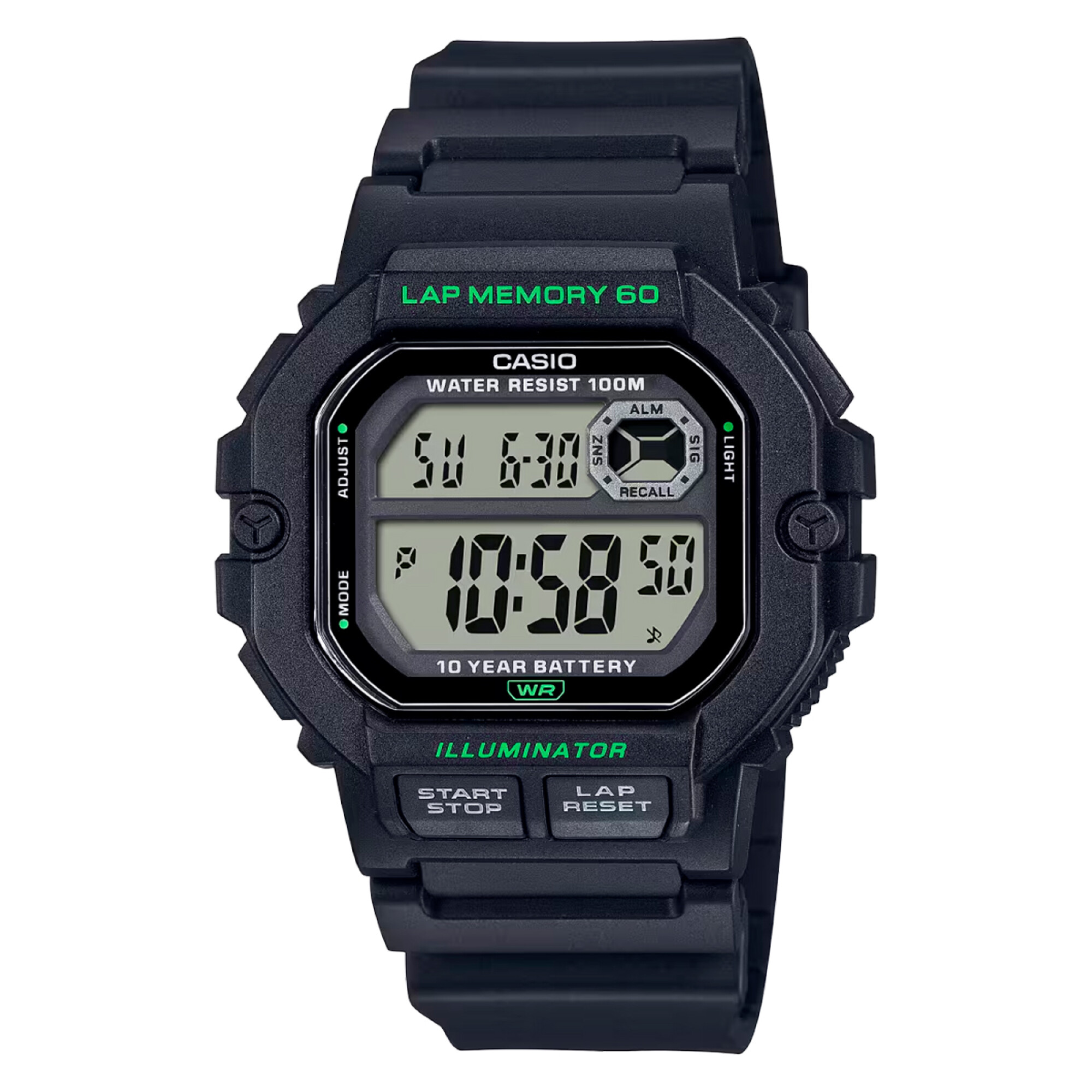 Reloj CASIO WS1400H-1AVDF en Resina Negro Esfera 47mm — WatchMe