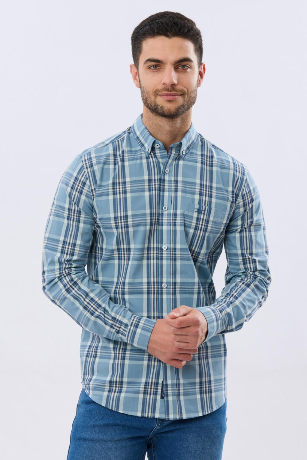 CAMISA CUADROS Piedra