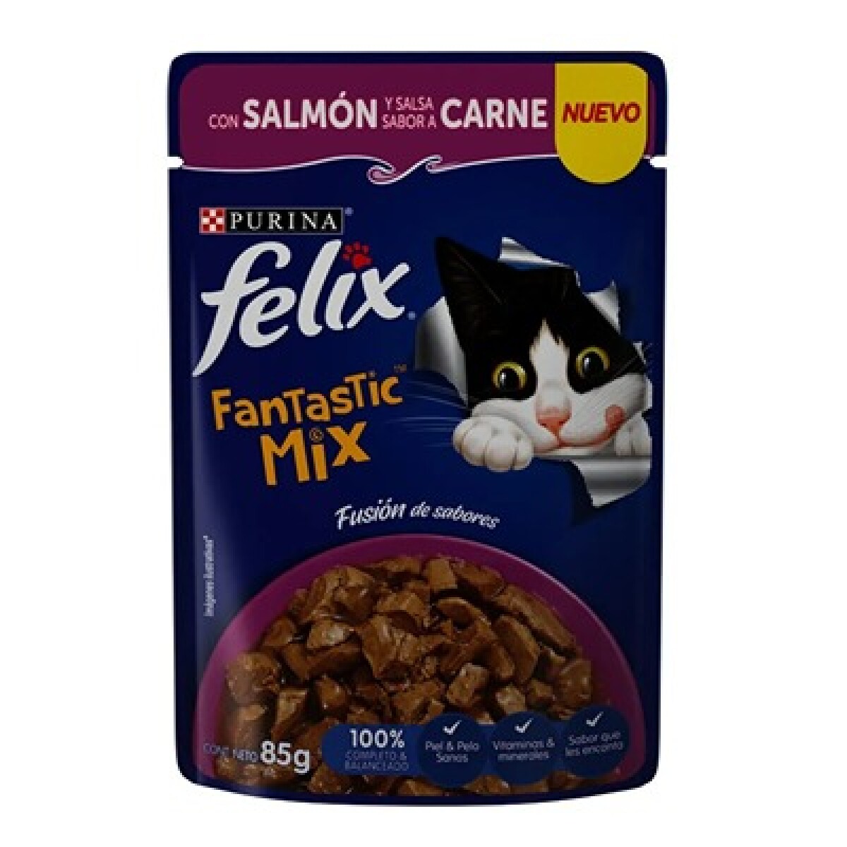 FELIX FANTASTIC MIX SALMON-CARNE 85 g 