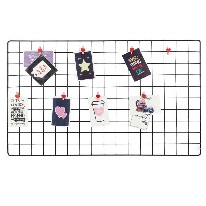 PANEL METAL NEGRO P/FOTOS C/PINZAS 40X80CM Unica