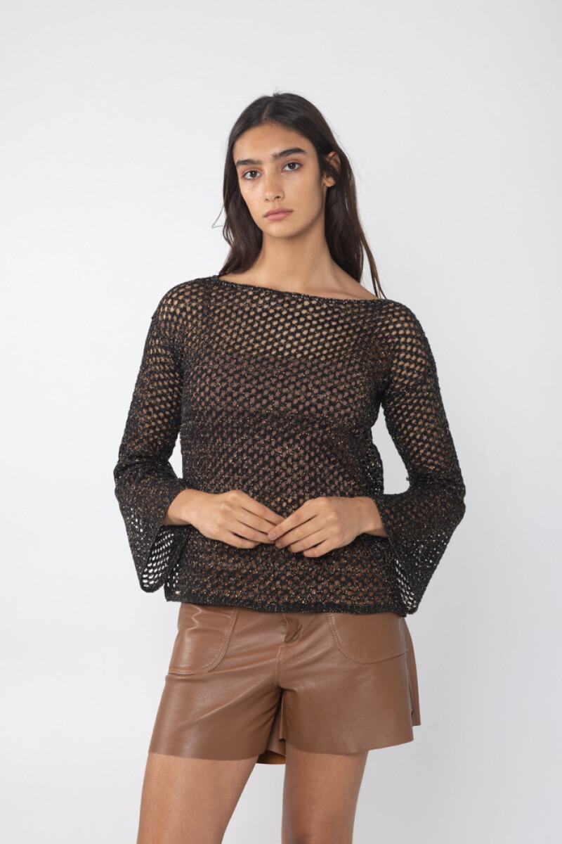 Top Reda - Negro con Lurex 