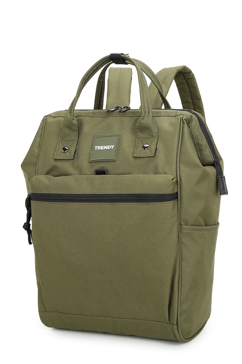 Mochila boca de pez multicierres Verde