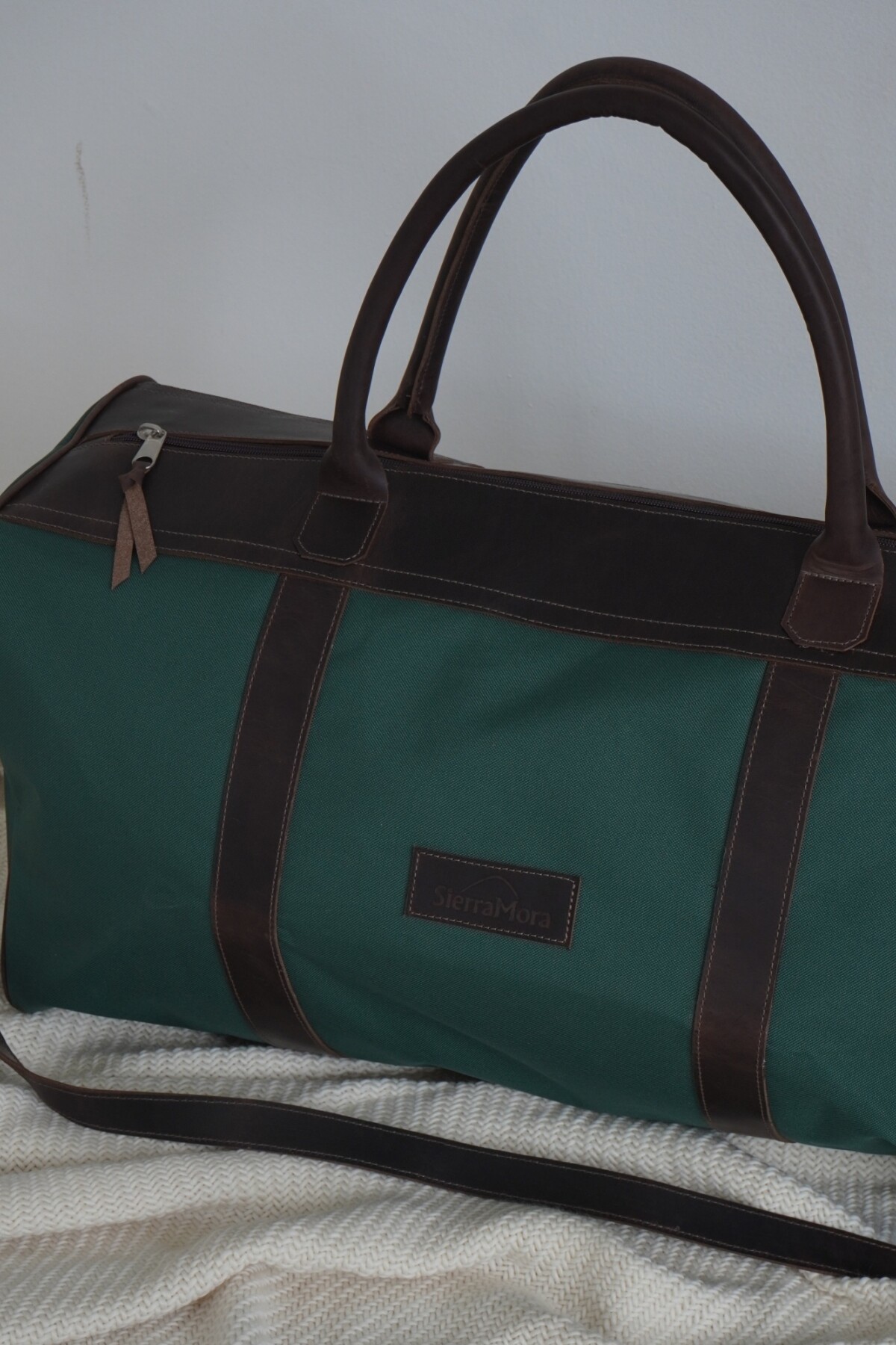 Bolso Sport XL Chocolate / Verde Inglés