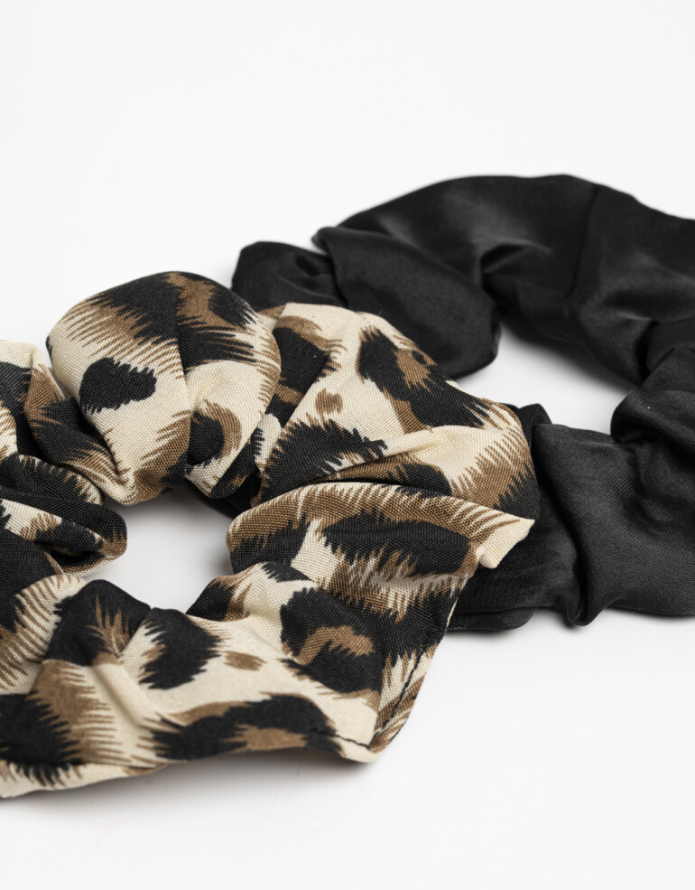 Skunzies Estampados Set De Scrunchies - Estampado Animal Print