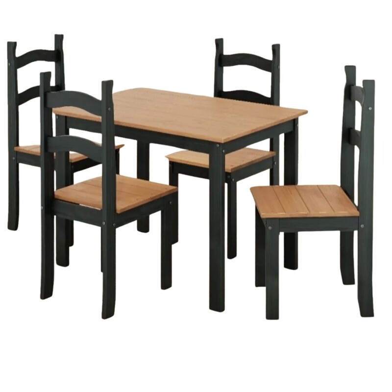 Juego de Comedor Francine 4 Sillas Negro Juego de Comedor Francine 4 Sillas Negro
