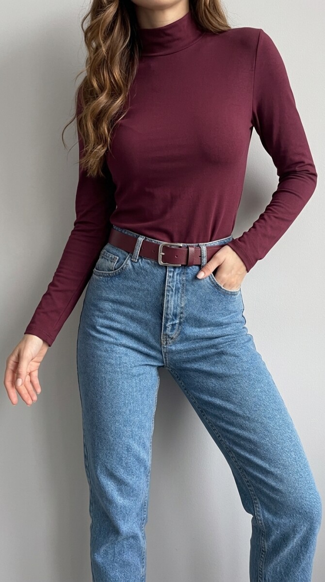Polera Larissa - Bordó 
