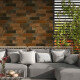 Cerámica Tipo Bricks Oxido Destonificado Mate 31X54Cm Pared GAMAS DE MARRON