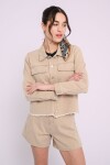 Campera de jean Beige