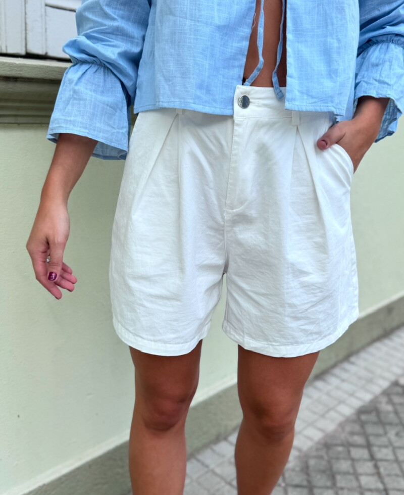 Short Dominique blanco
