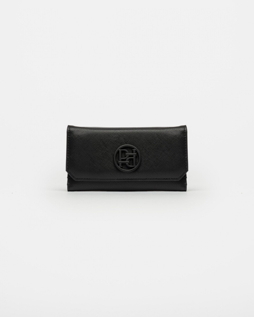 Billetera P&P en efecto cuero - Negro 