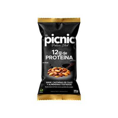 Mix de Frutos Secos Tostados con Soja +12 Proteína 35g Picnic Mix Alm/mani/cast Soja 35g Pic