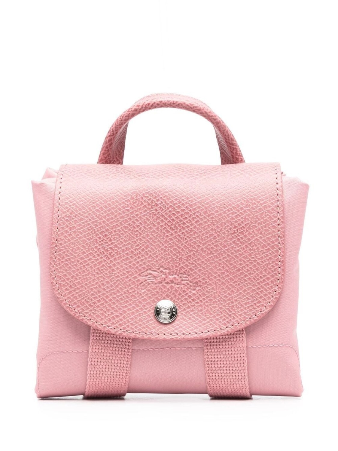 Longchamp -Mochila Longchamp plegable de nylon con cierre, Le pliage M Rosado