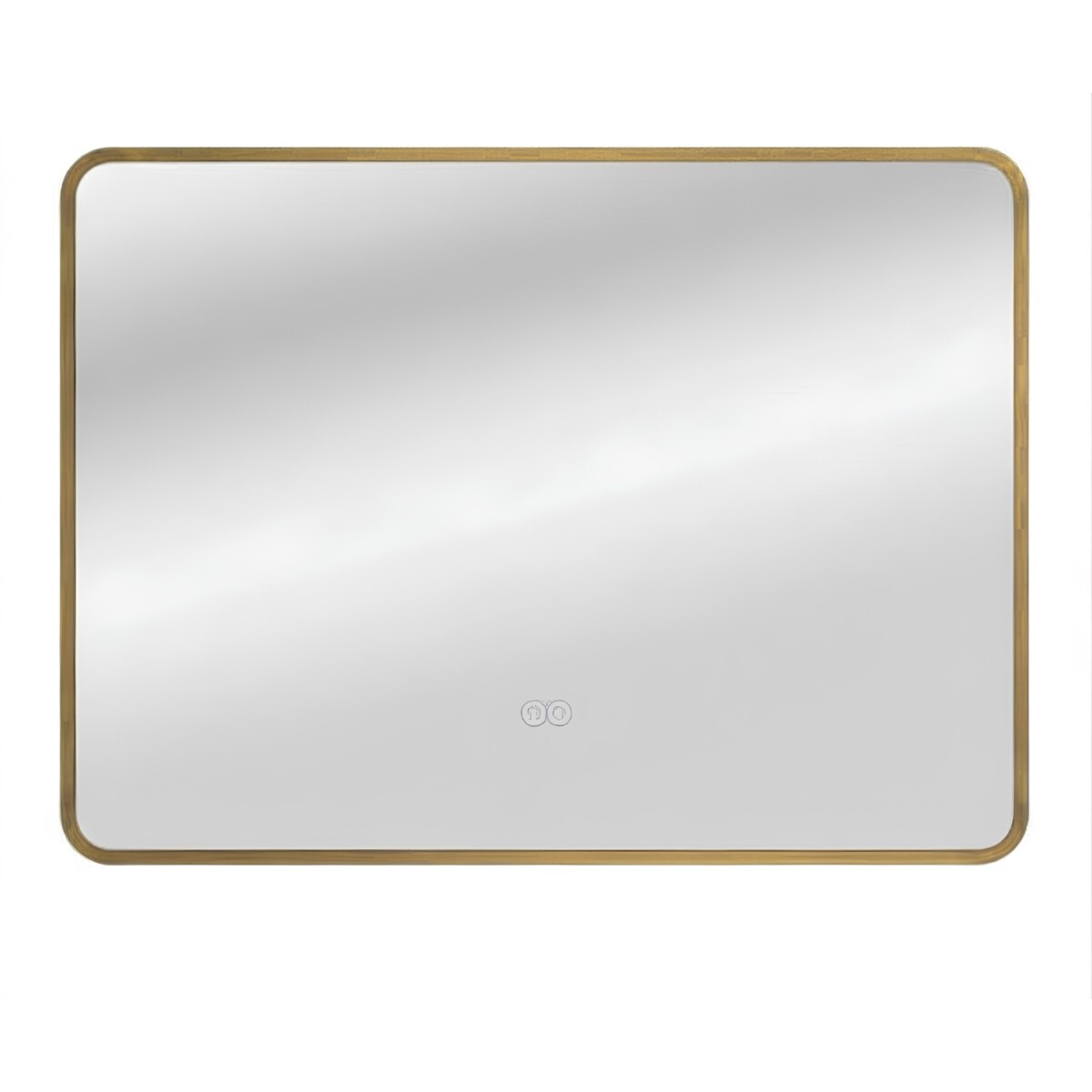 Espejo Horizontal Lumax Suleban c/marco y luz 120x70cm - Dorado 