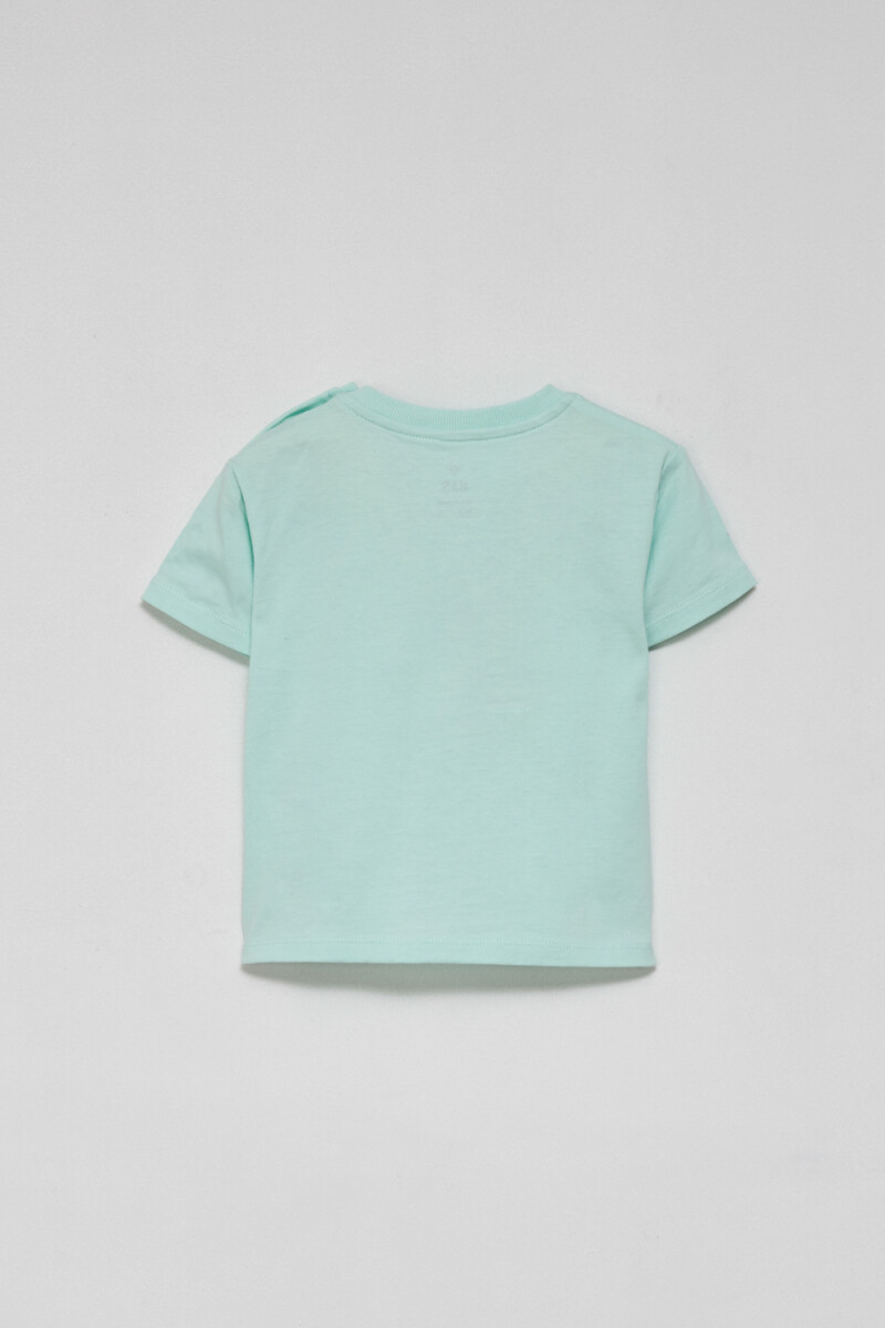 Camiseta manga corta básica Verde