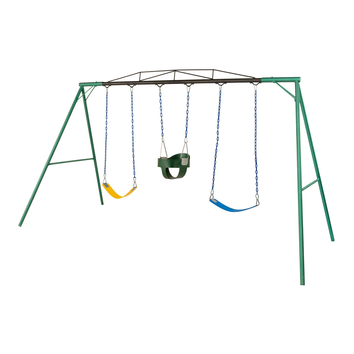 Hamaca de Plaza con 2 hamacas de cincha y 1 hamaca de bebé altura 1,80 mts 