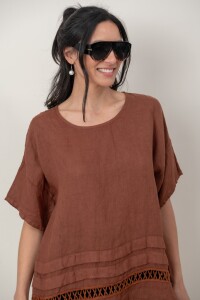 BLUSA ZEMYNA Mocha mousse
