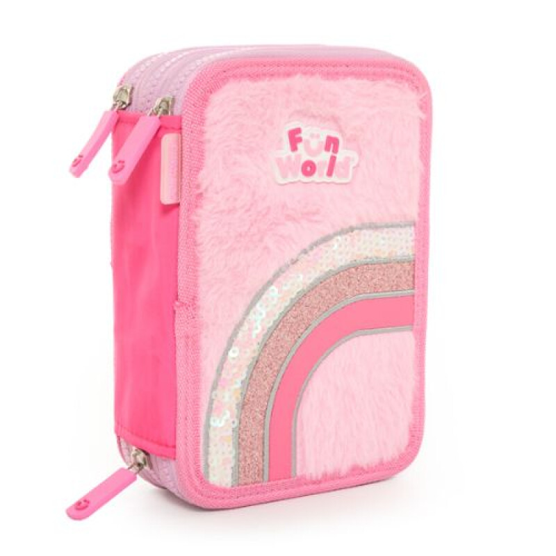 Cartuchera LOVELY 3 pisos Rosa