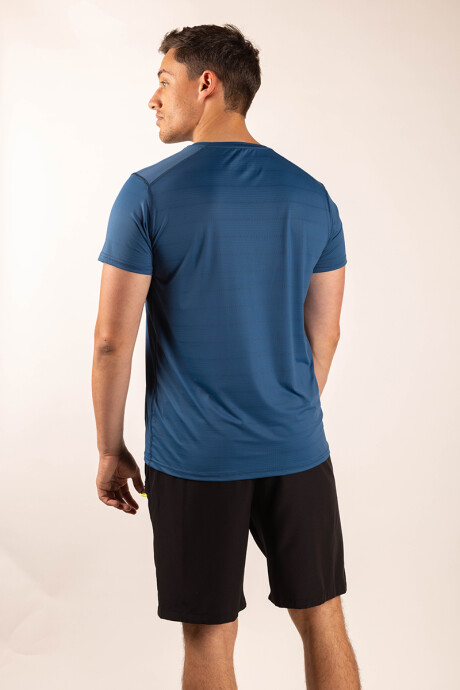 Remera Dry Fit Hombre Azul jean