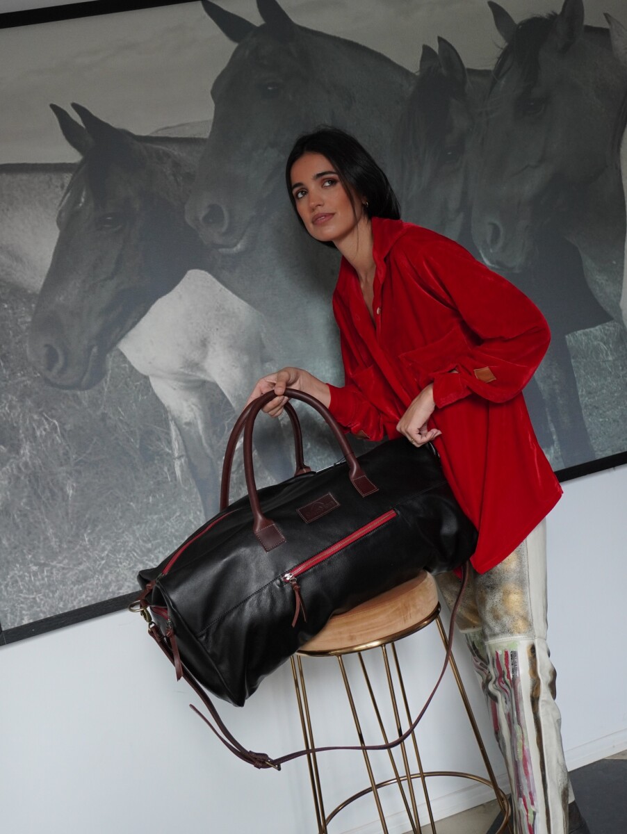 Weekender Bag - Negro Red Zip 
