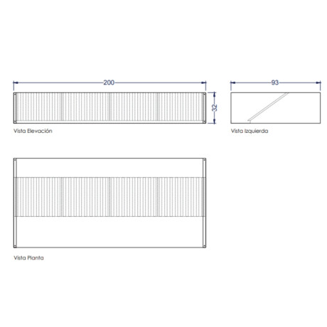 Campana Central con Filtro 200 x 130 x 32 cm Campana Central con Filtro 200 x 130 x 32 cm