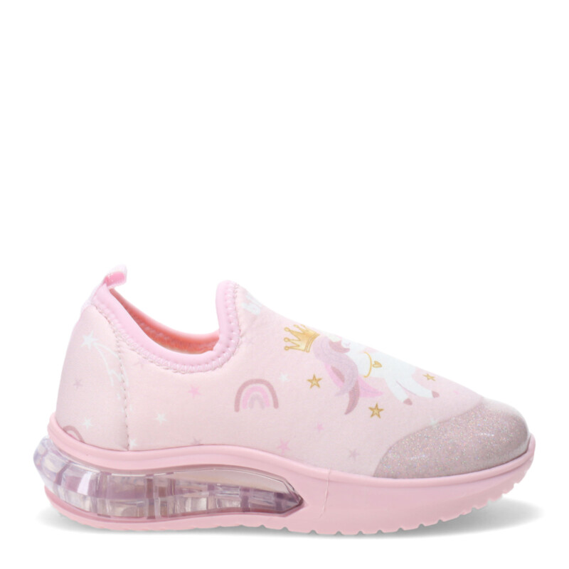 Championes Infantiles Bibi Space Wave 3.0 UNICORNIO Luces Rosado
