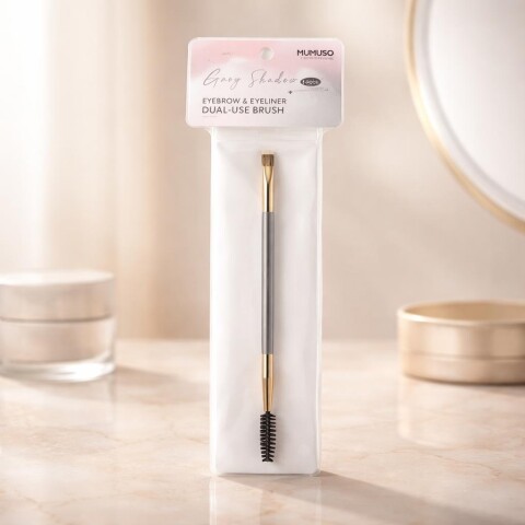 BROCHA DOBLE USO PARA CEJAS Y DELINEADOR BROCHA DOBLE USO PARA CEJAS Y DELINEADOR