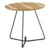 MESA LATERAL REDONDA - TAPA DE MADERA NATURAL Y PIE EN METAL GRAFITO 45cms MESA LATERAL REDONDA - TAPA DE MADERA NATURAL Y PIE EN METAL GRAFITO 45cms