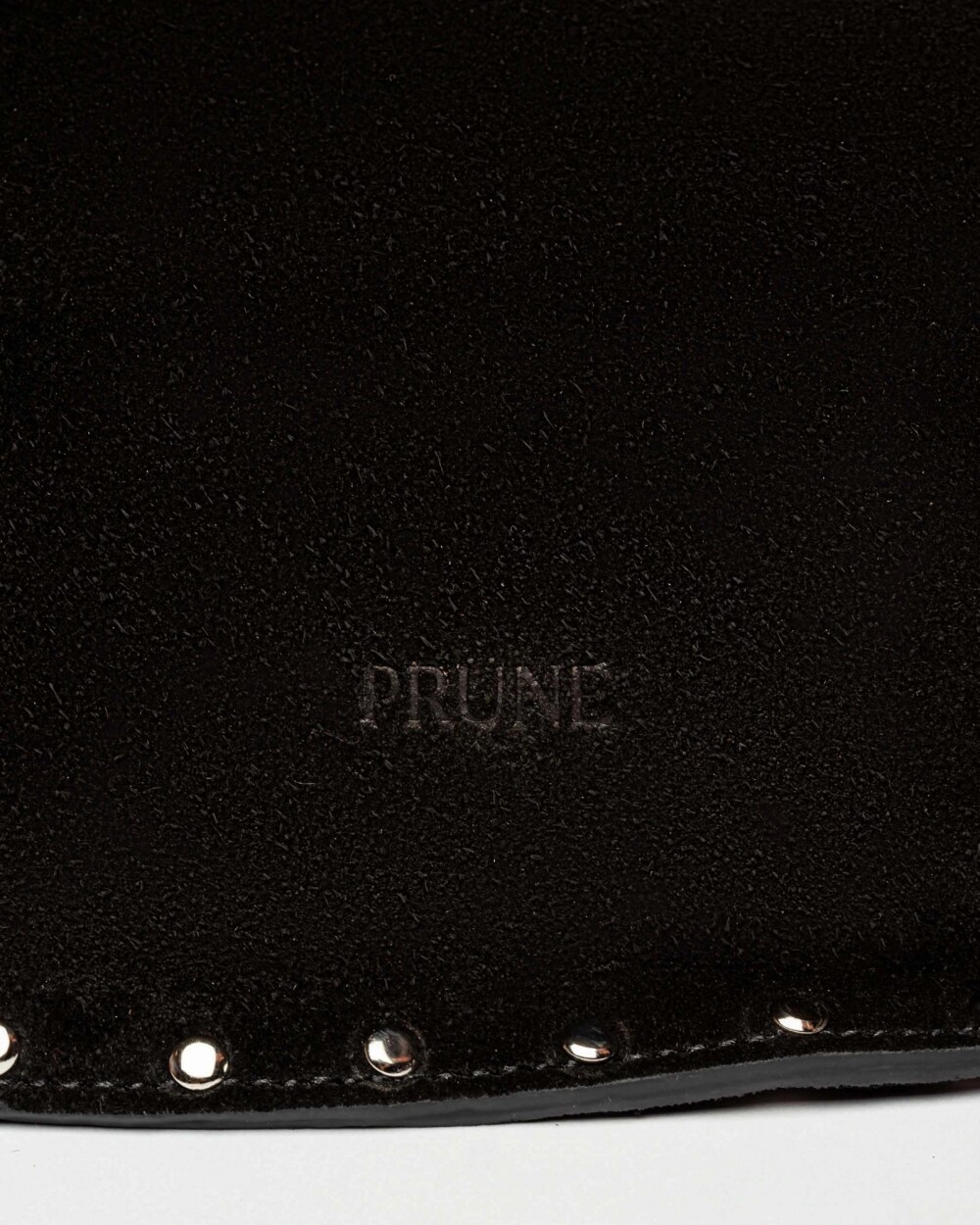 Cartera al hombro Luna en cuero gamuza Negro