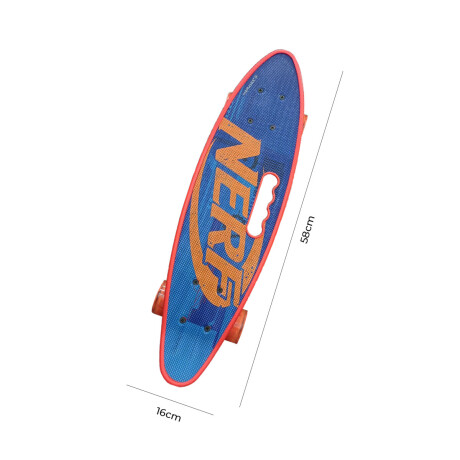 Skate Longboard Nerf 58cm Patineta Infantil Aluminio Naranja