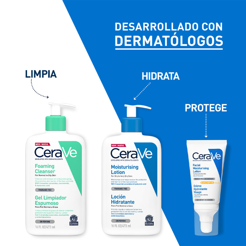 CERAVE LIMPIADOR ESPUMOSO 16 OZ - 472 ML - Gel limpiador diario para piel normal a grasa. CERAVE LIMPIADOR ESPUMOSO 16 OZ - 472 ML - Gel limpiador diario para piel normal a grasa.