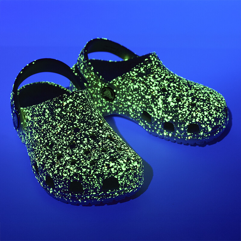 Crocs Classic Clog Glow Paint Blanco