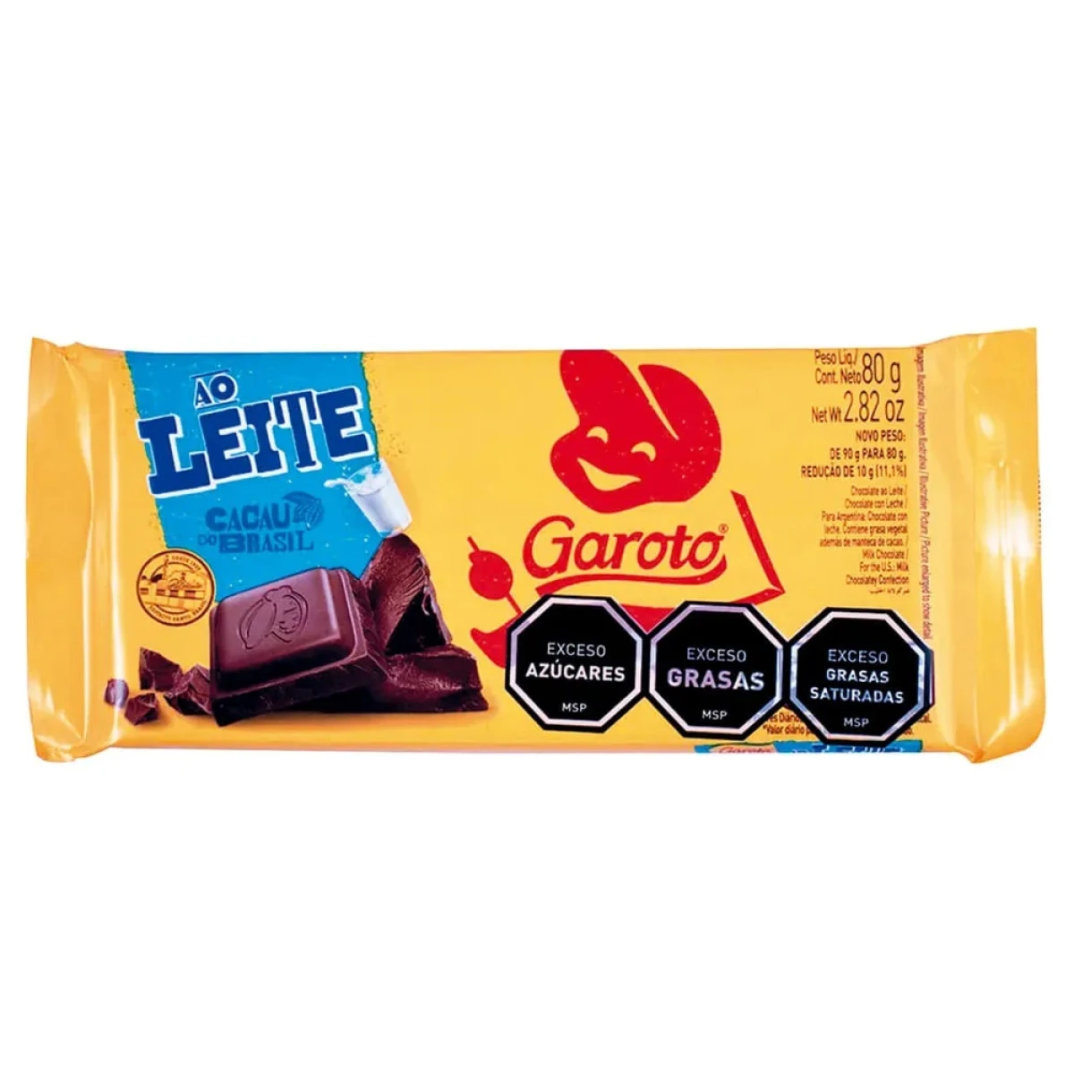 Tableta de Chocolate Garoto con Leche 
